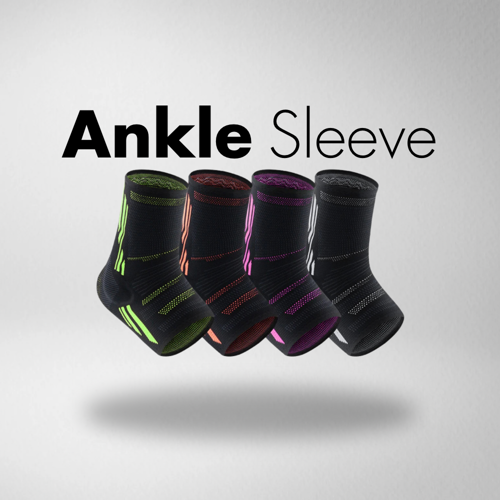 Ankle Compression Sleeve with Silicone Gel for Pain Relief