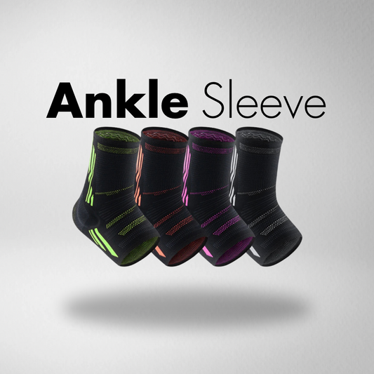 Ankle Compression Sleeve with Silicone Gel for Pain Relief