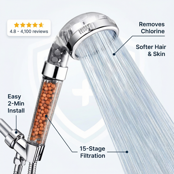 PureFlow - Shower head filter - Glovyzone 