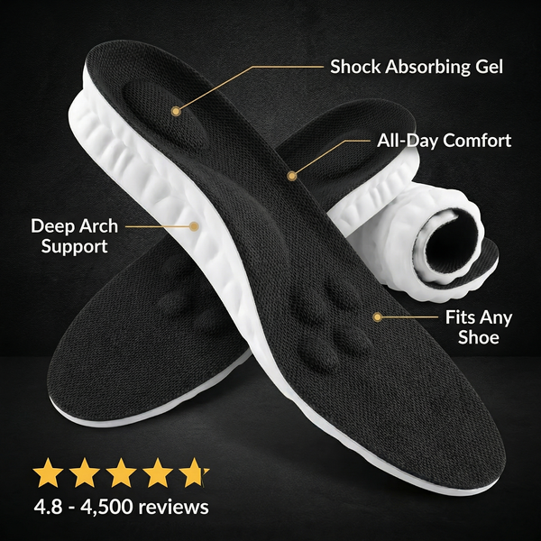 StepRelief Plantar Fasciitis Insoles - Glovyzone 